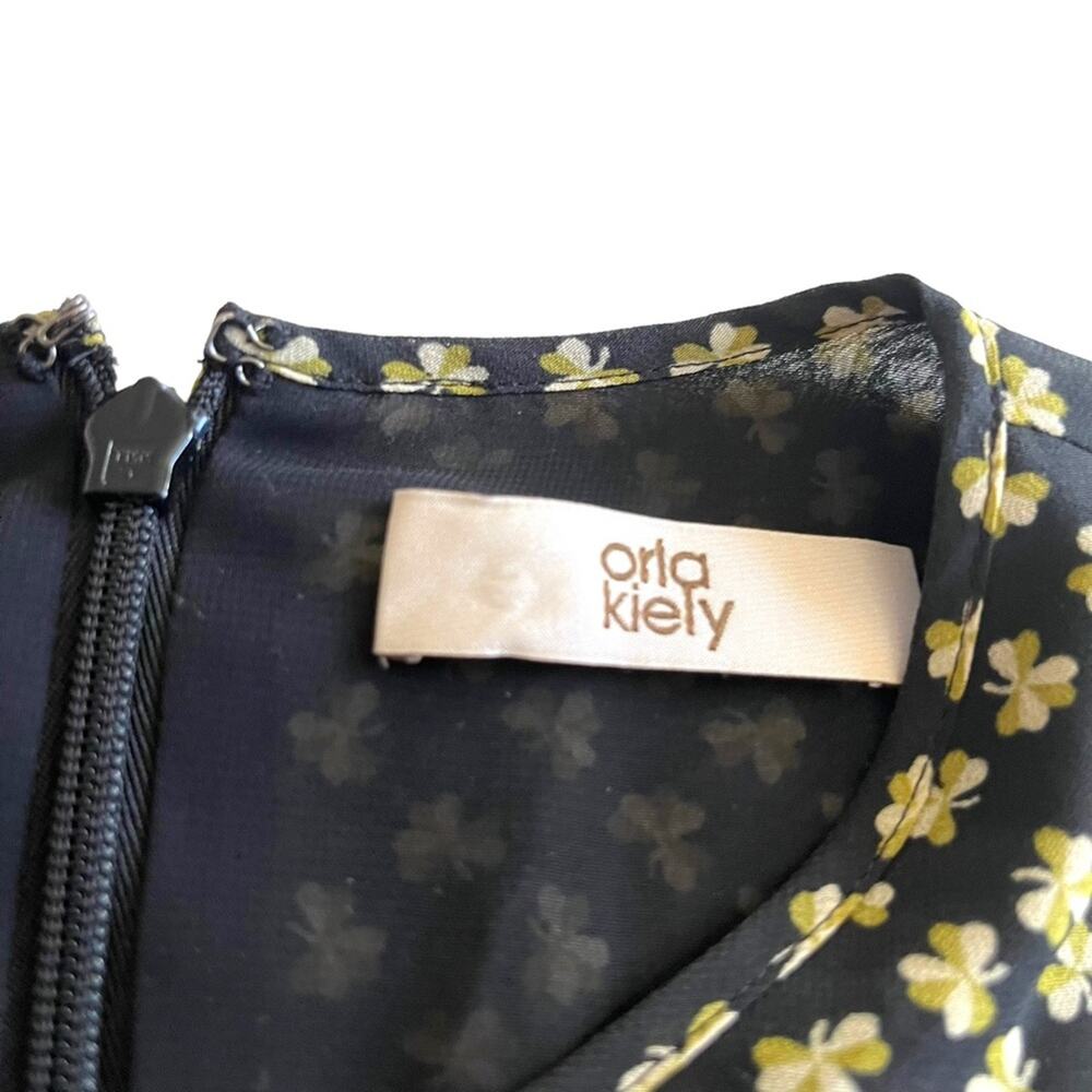 Orla Kiely RARE chiffon clover shamrock ditsy  print midi dress size 6 - Picture 8 of 14